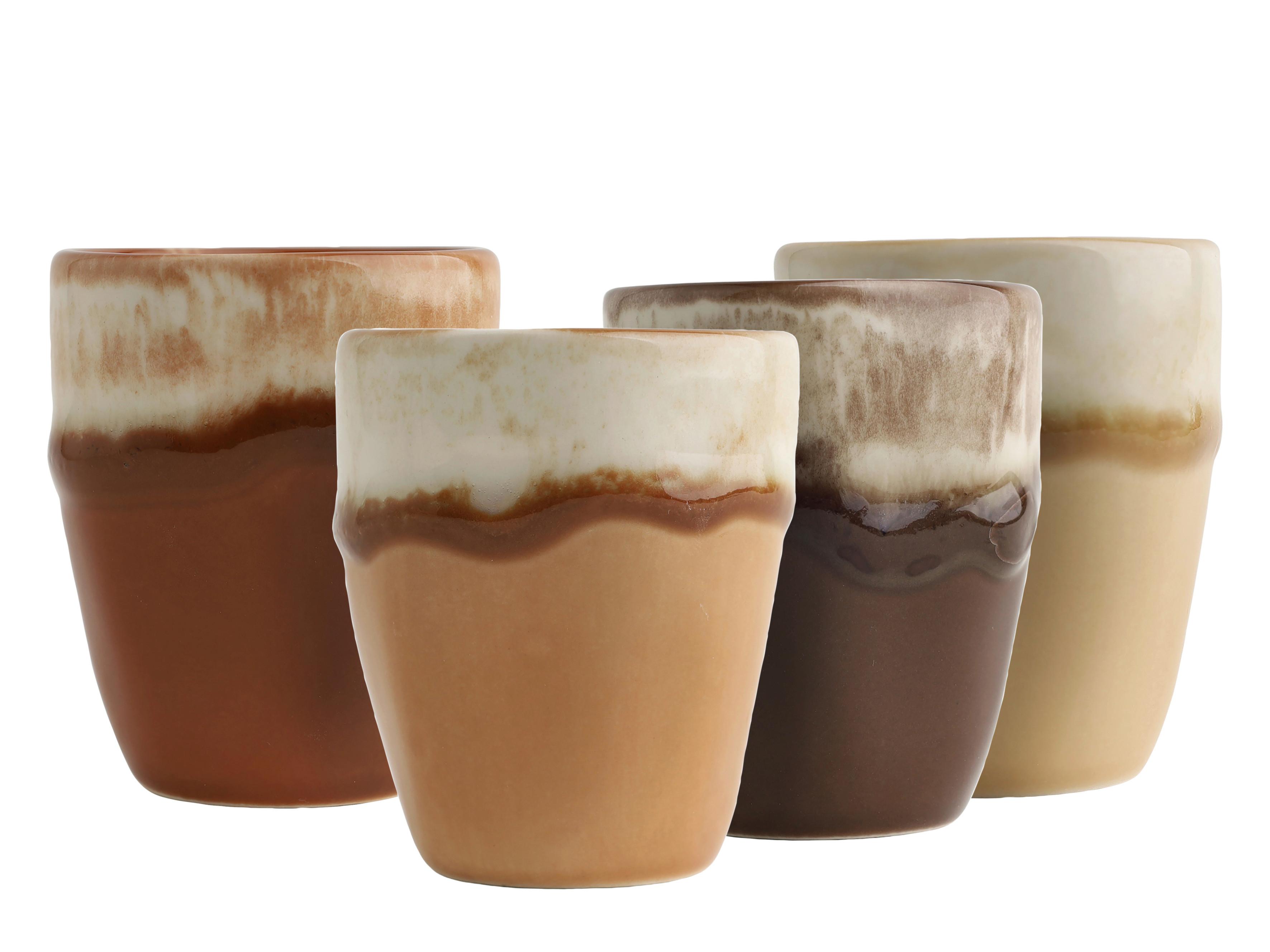 Espressotassenset, 4-teilig. Steinzeug, creme - Schlammfarben/Creme, Basics, Keramik (6/7cm) - Creatable