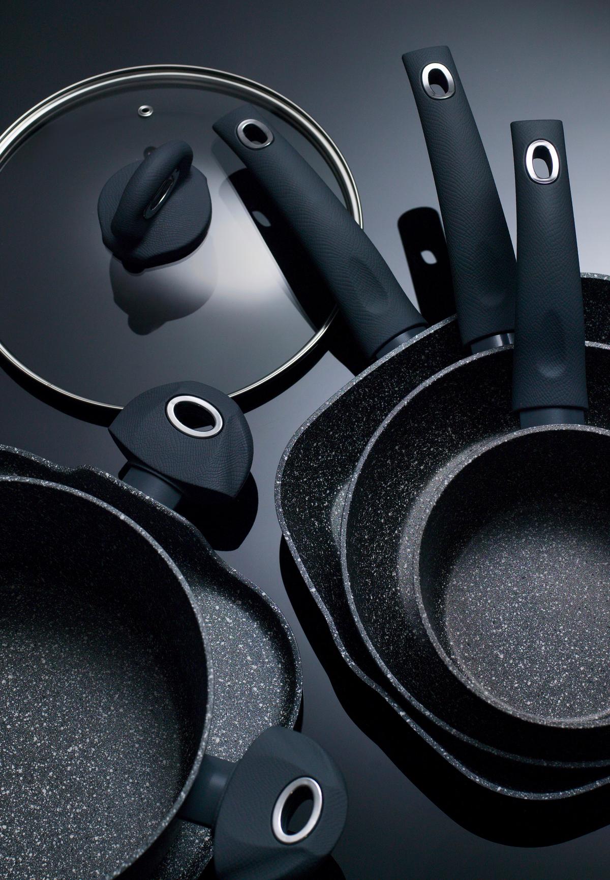 Bratpfanne Orion D: 24 cm Aluminium Antihaftbeschichtet - Dunkelgrau, Basics, Kunststoff/Metall