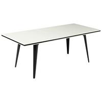 Esstisch Kobe - Schwarz/Weiß, MODERN, Holzwerkstoff/Metall (160-200/76/90cm) - MID.YOU