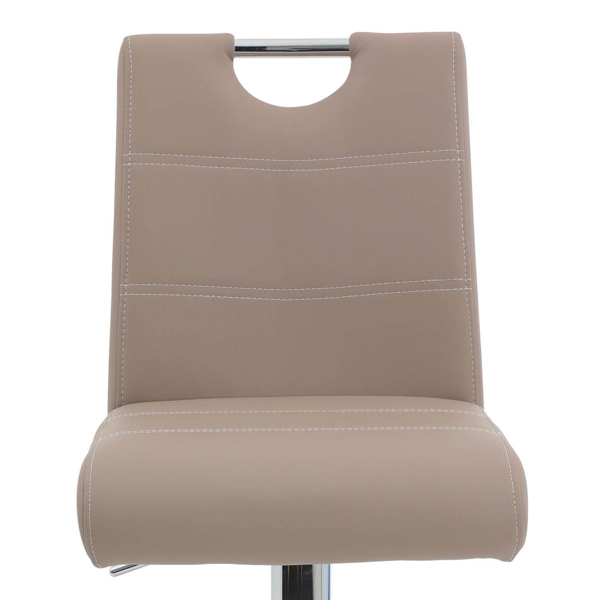 Barhocker-Set Miranda H - Chromfarben/Weiß, MODERN, Textil/Metall (38/97-119/50cm) - MID.YOU