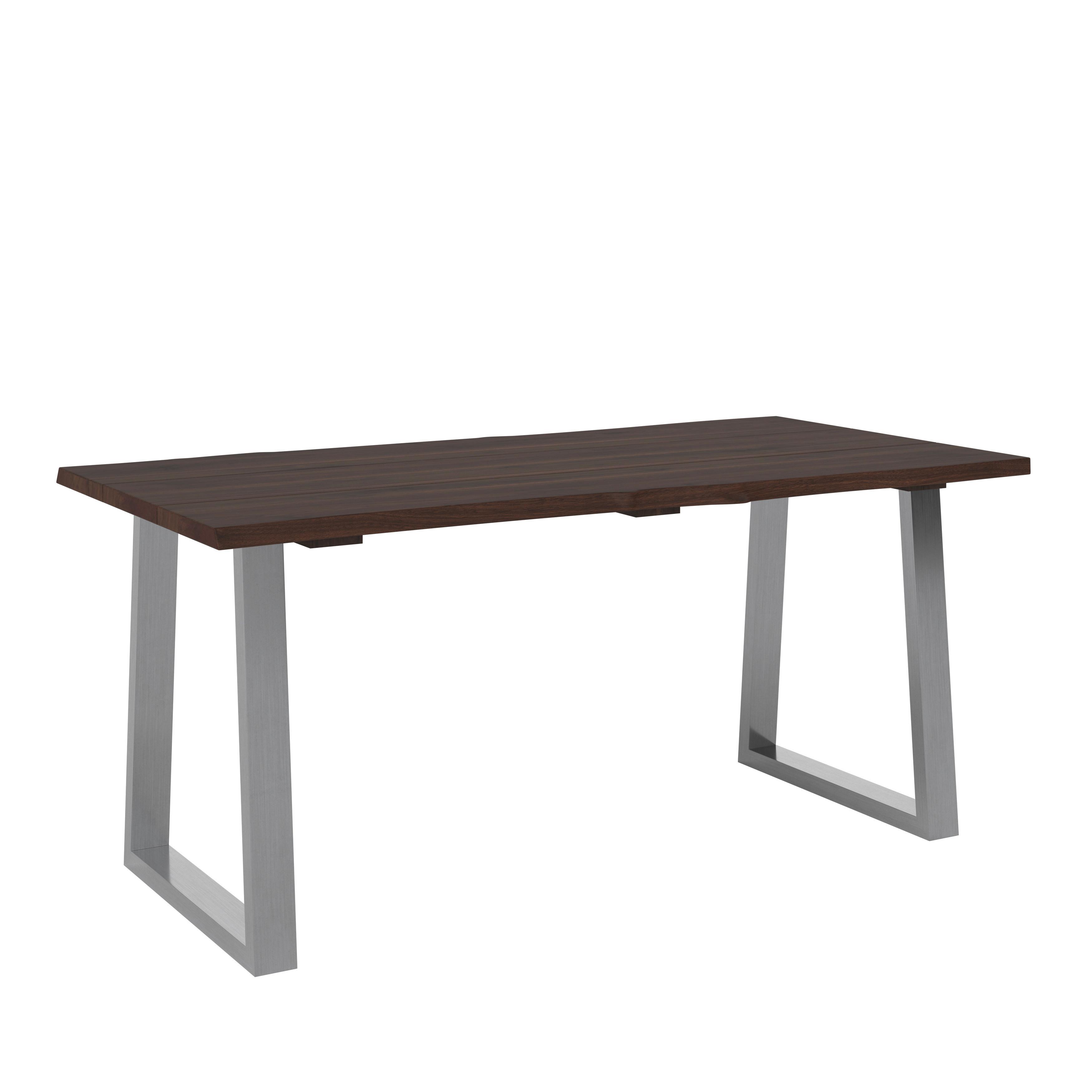 Záhradný stôl akácia masív MAURO 180x90 cm - farba vlašského orecha, Modern, kov/drevo (180/90/77cm) - Bessagi Garden