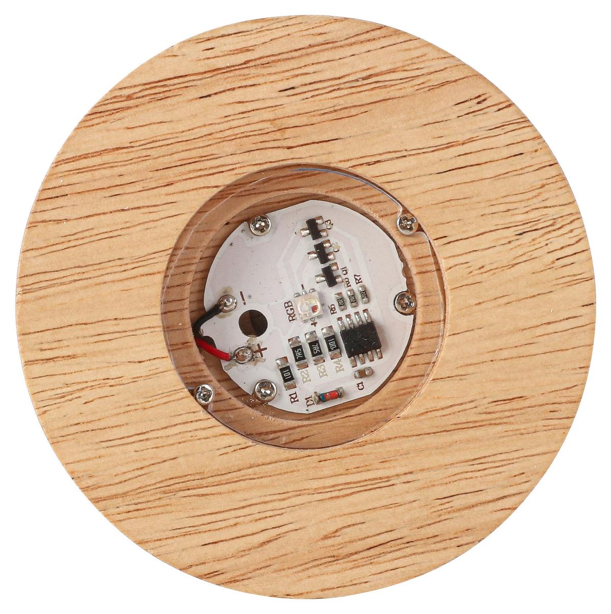 DEKORAČNÍ LED SVÍTIDLO MONI - průhledné/přírodní barvy, Romantický / Rustikální, kompozitní dřevo/plast (8/9,5cm) - Mömax
