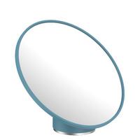 Kosmetické zrcátko Chris - modrá, Moderní, kov/plast (19,9/17,2/13,3cm) - Premium Living