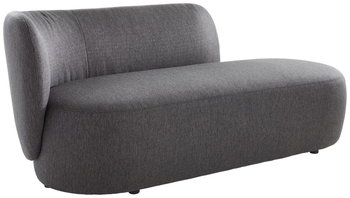 Récamiere Boli, Dunkelgrau B: 193 Cm - Dunkelgrau/Schwarz, KONVENTIONELL, Textil (193/80/84cm) - Livetastic