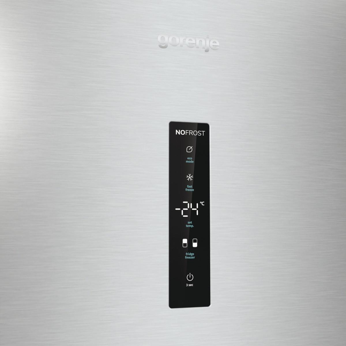 Kühl-gefrier-kombination N61ea2xl4 - Edelstahlfarben, Basics, Glas/Kunststoff (60/185/59,2cm) - Gorenje