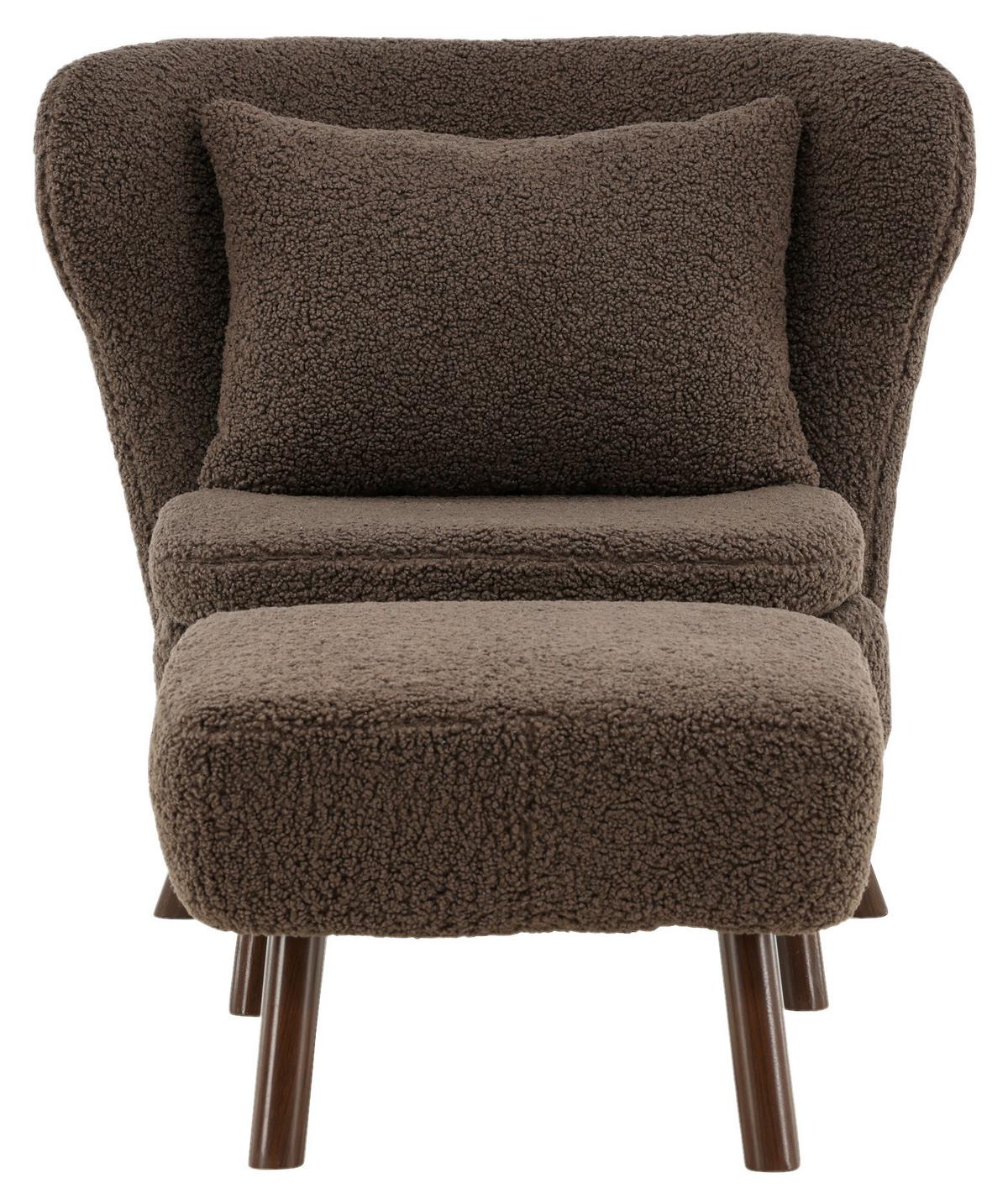 Sesselset Ryxö - Braun, Design, Textil/Metall (60,5/80/85cm) - Livetastic