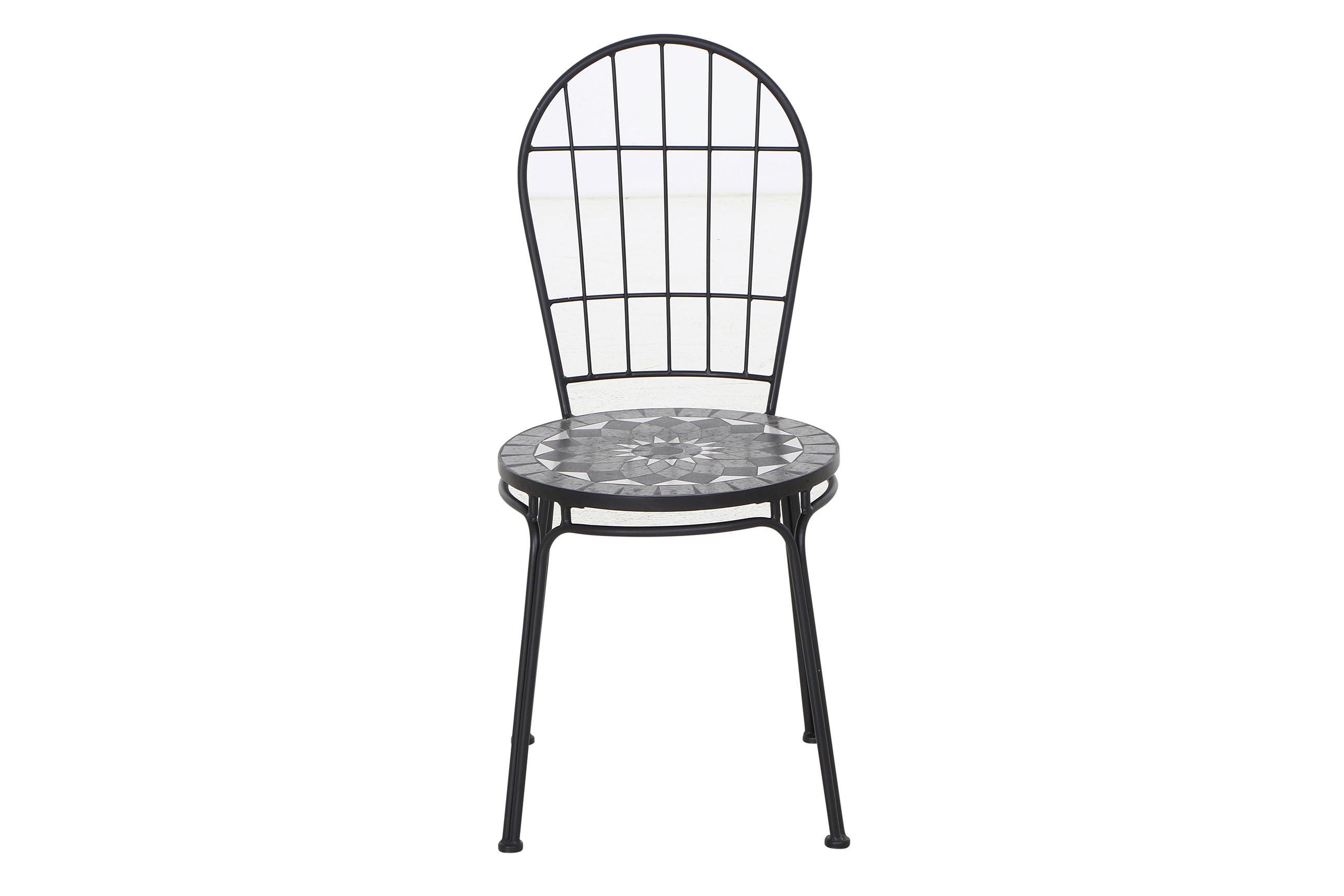 Gartensessel Stapelbar Siena Garden Metall/Keramik - Schwarz, KONVENTIONELL, Keramik/Metall (43/93,5/49cm) - Siena Garden