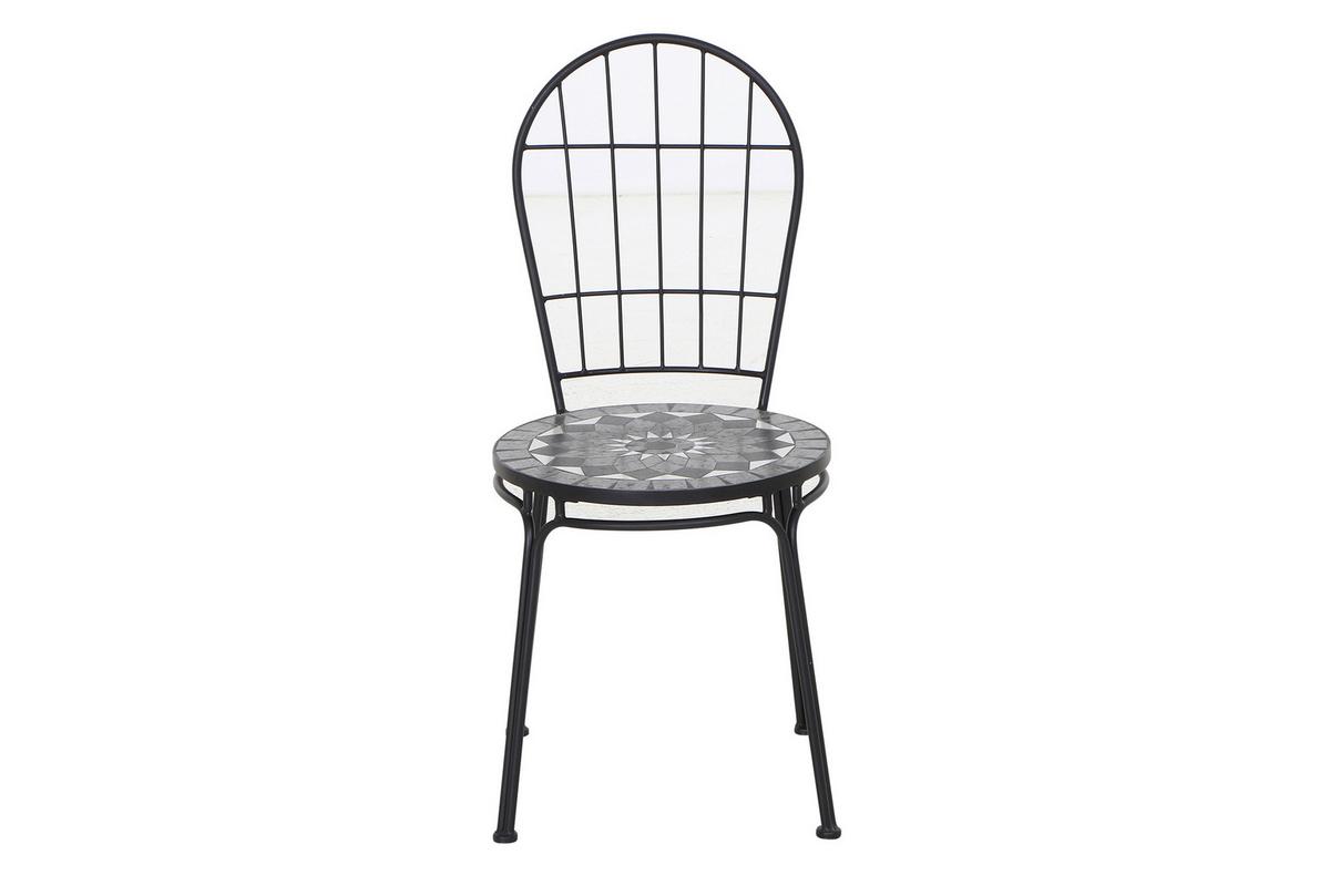 Gartensessel Stapelbar Siena Garden Metall/keramik - Schwarz, KONVENTIONELL, Keramik/Metall (43/93,5/49cm) - Siena Garden