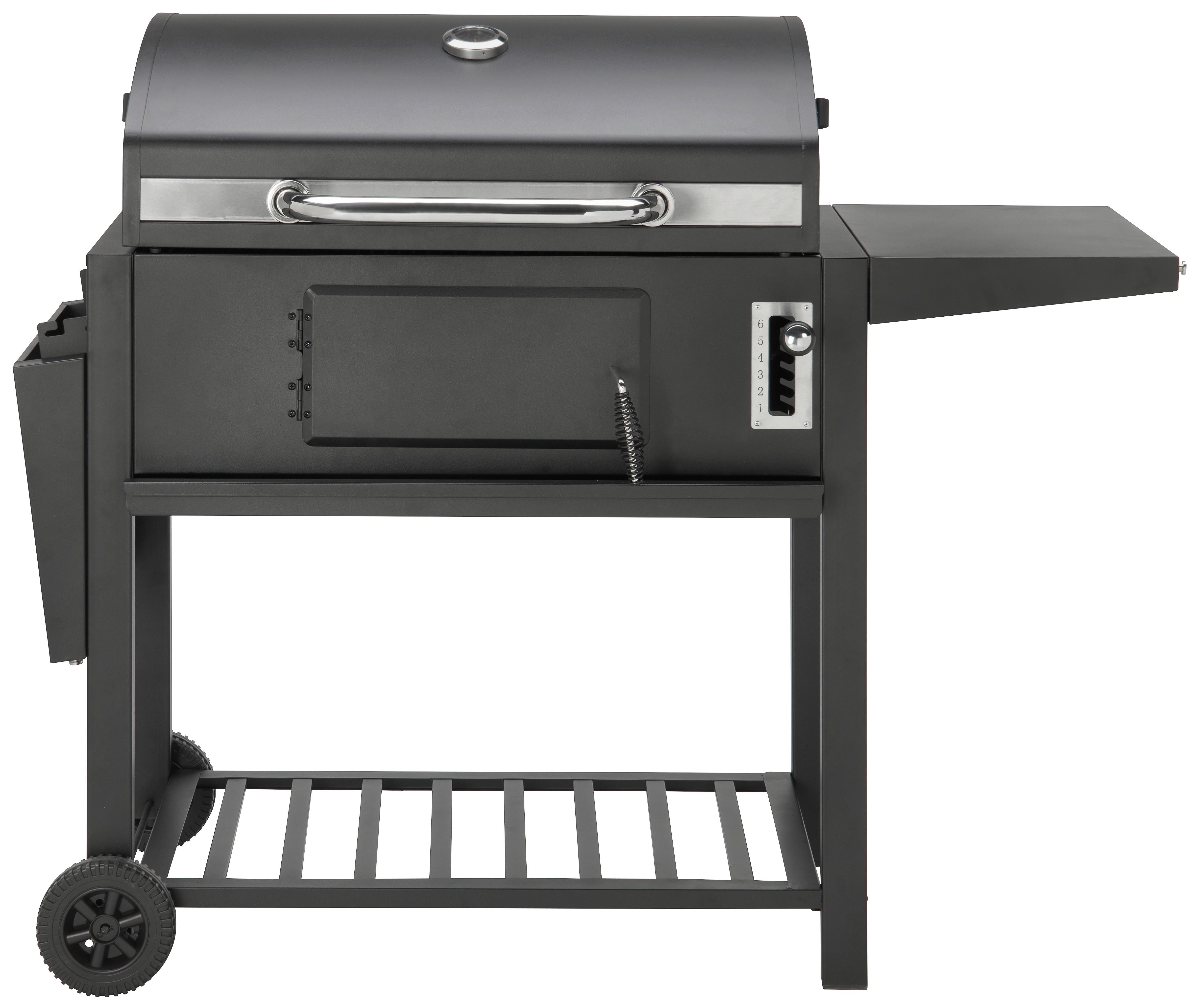 Gril Na Dřevěné Uhlí Grillmax 5 - černá, Moderní, kov/plast (164/64/110cm) - Modern Living