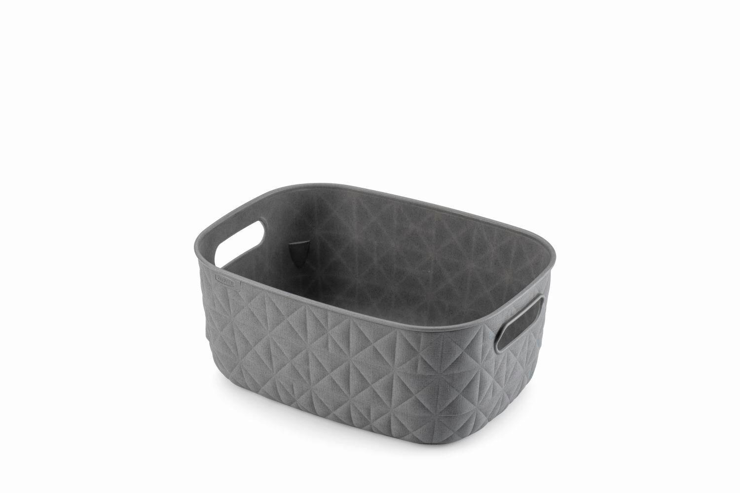 Kosár Kb. 4l - sötétszürke, Basics (19.1/11/26.5cm)