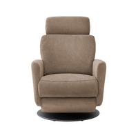 Relaxsessel Centrale T: 87-154 Cm, Hellbraun - Hellbraun/Schwarz, MODERN, Textil (77/105/87-154cm) - Livetastic