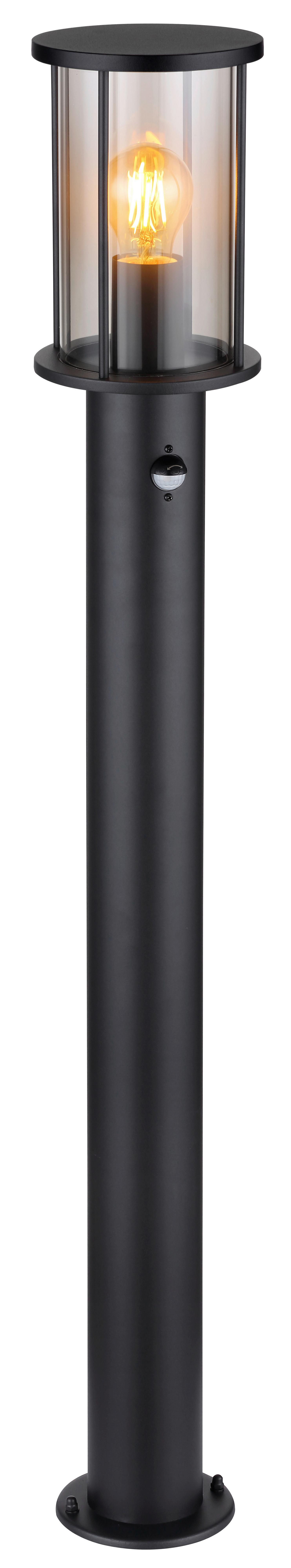 Außenleuchte 31363s - Schwarz, KONVENTIONELL, Glas/Metall (14,3/100cm) - Globo