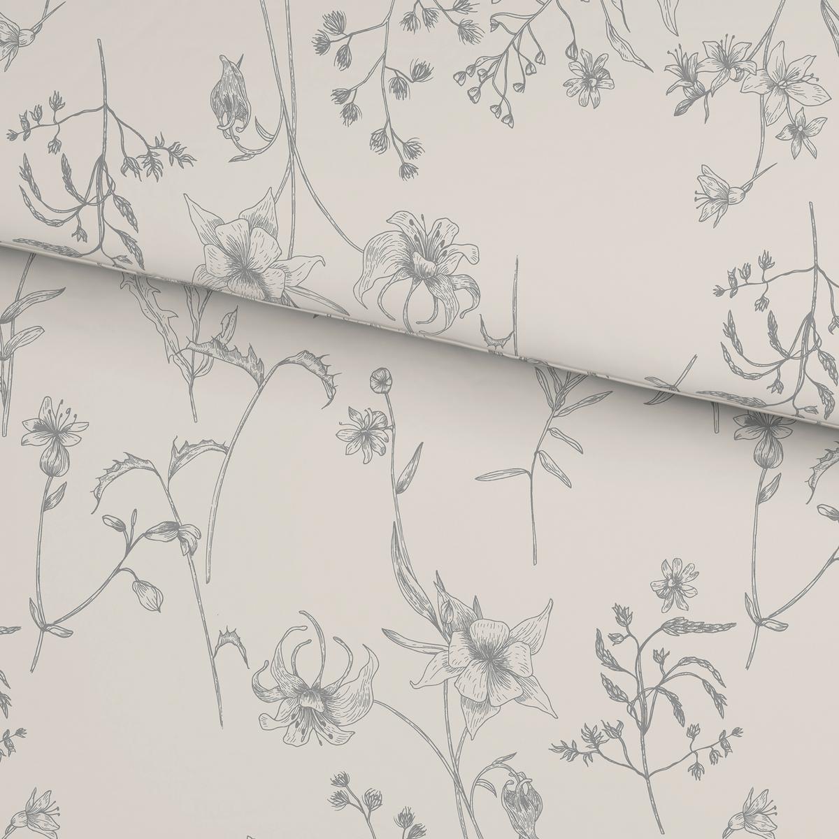 POSTEĽNÁ BIELIZEŇ NATURE ROMY - sivá/biela, textil (140/200cm) - Mömax