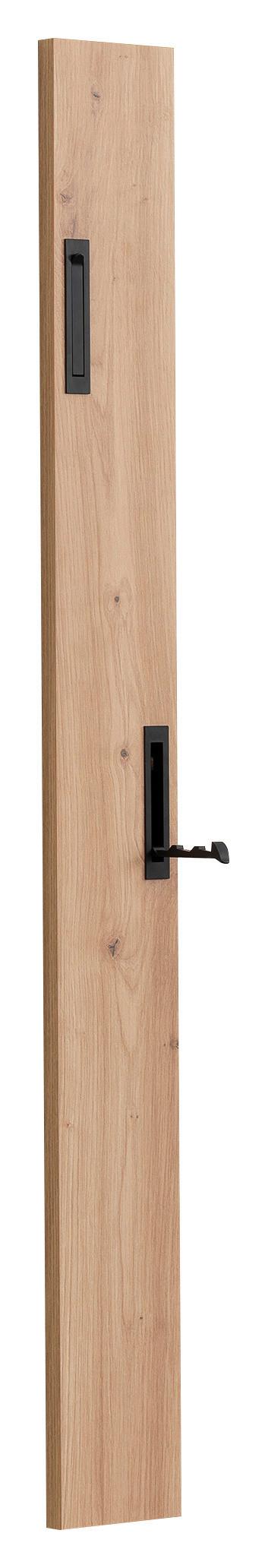 Garderobe Leony H: 110 cm Artisan Eiche Dekor, 4 Haken - Eiche Artisan, Trend, Holzwerkstoff (12/110/1,8cm)
