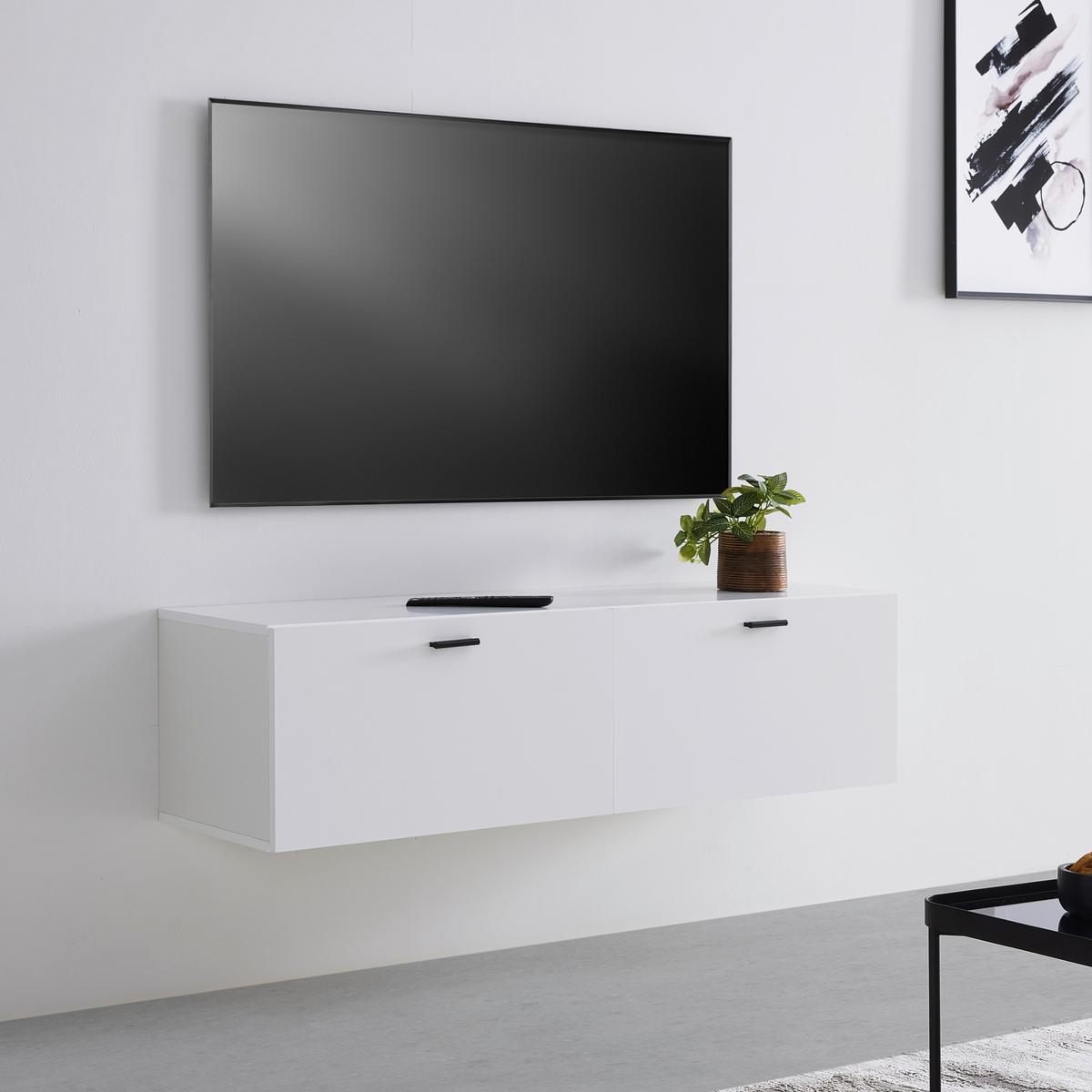 KOMODA POD TELEVIZI LUGO - černá, Moderní, kompozitní dřevo/plast (135/43,2/36cm) - Mömax
