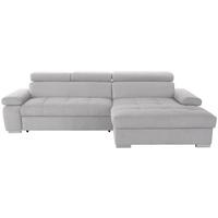 Ecksofa Mit Bettkasten Perry Silberfarben 292x183 Cm - Silberfarben, Design, Textil (292/183cm) - Livetastic