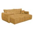 Schlafsofa Bali - Bernsteinfarben/Schwarz, MODERN, Holz/Textil (245/74-90/104cm) - Luca Bessoni