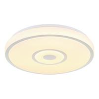 STROPNÉ LED SVIETIDLO NUR - biela/opálová, Modern, kov/plast (38/6,5cm) - Mömax