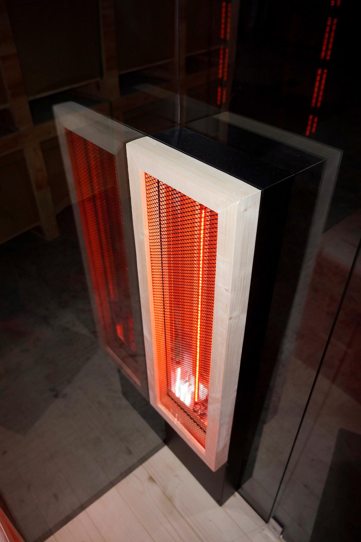 Infrarotkabine Billund Schwarz B: 125 cm - Schwarz, KONVENTIONELL, Holz (125/190/100cm) - Sanotechnik