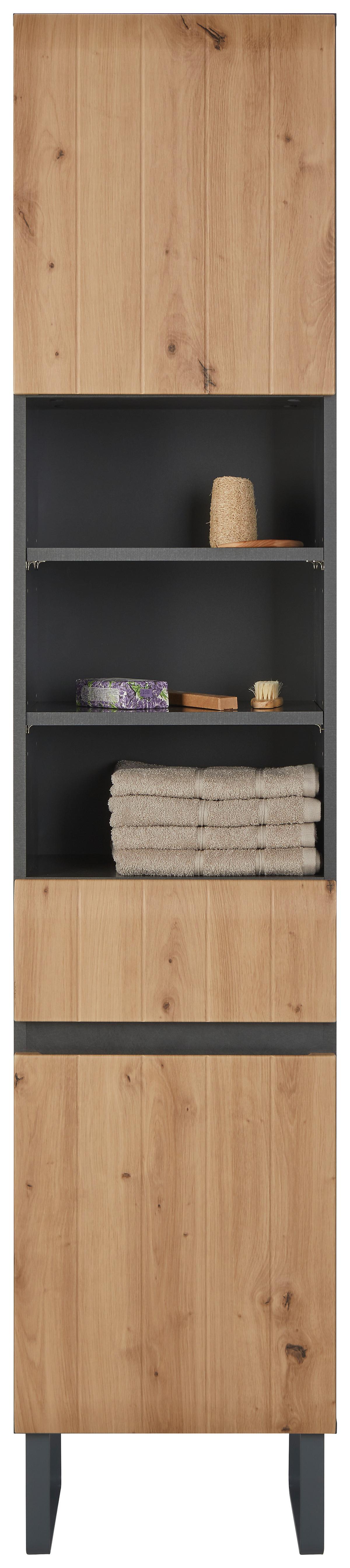 VYSOKÁ SKŘÍŇ LYNN -EXKLUSIV- - Moderní, kompozitní dřevo (40/176/31cm) - Premium Living