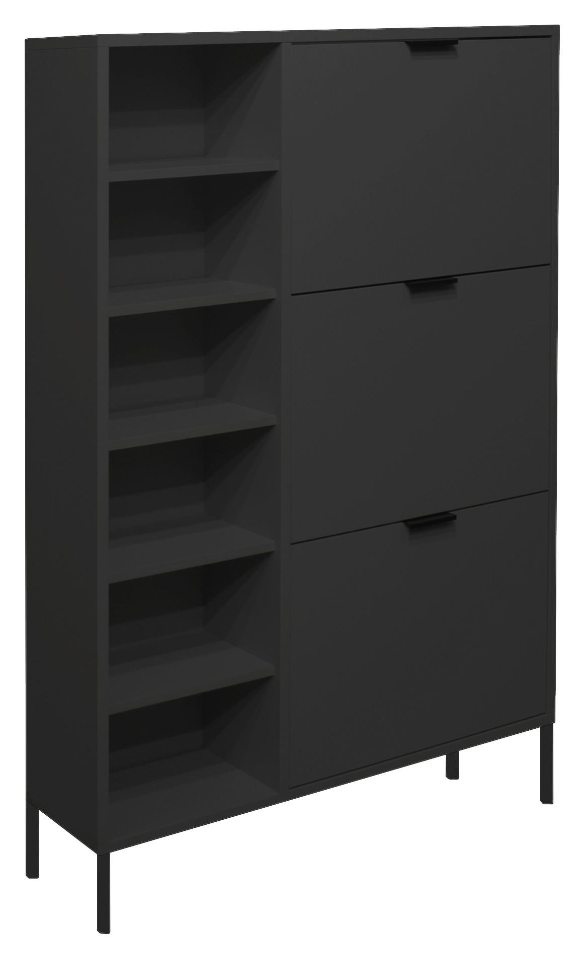 Výklopná Skrinka Na Topánky Bounty, Antracitová - antracitová, Moderný (95/126/25cm) - Premium Living