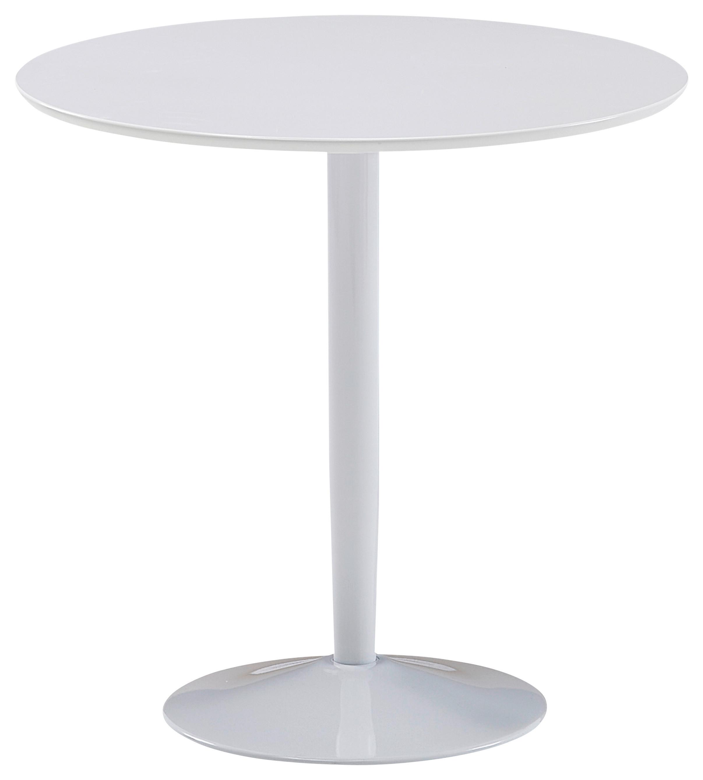 Jedálenský stôl vo vysokom 75 - biela, Modern, kov/kompozitné drevo (75/74cm) - MID.YOU