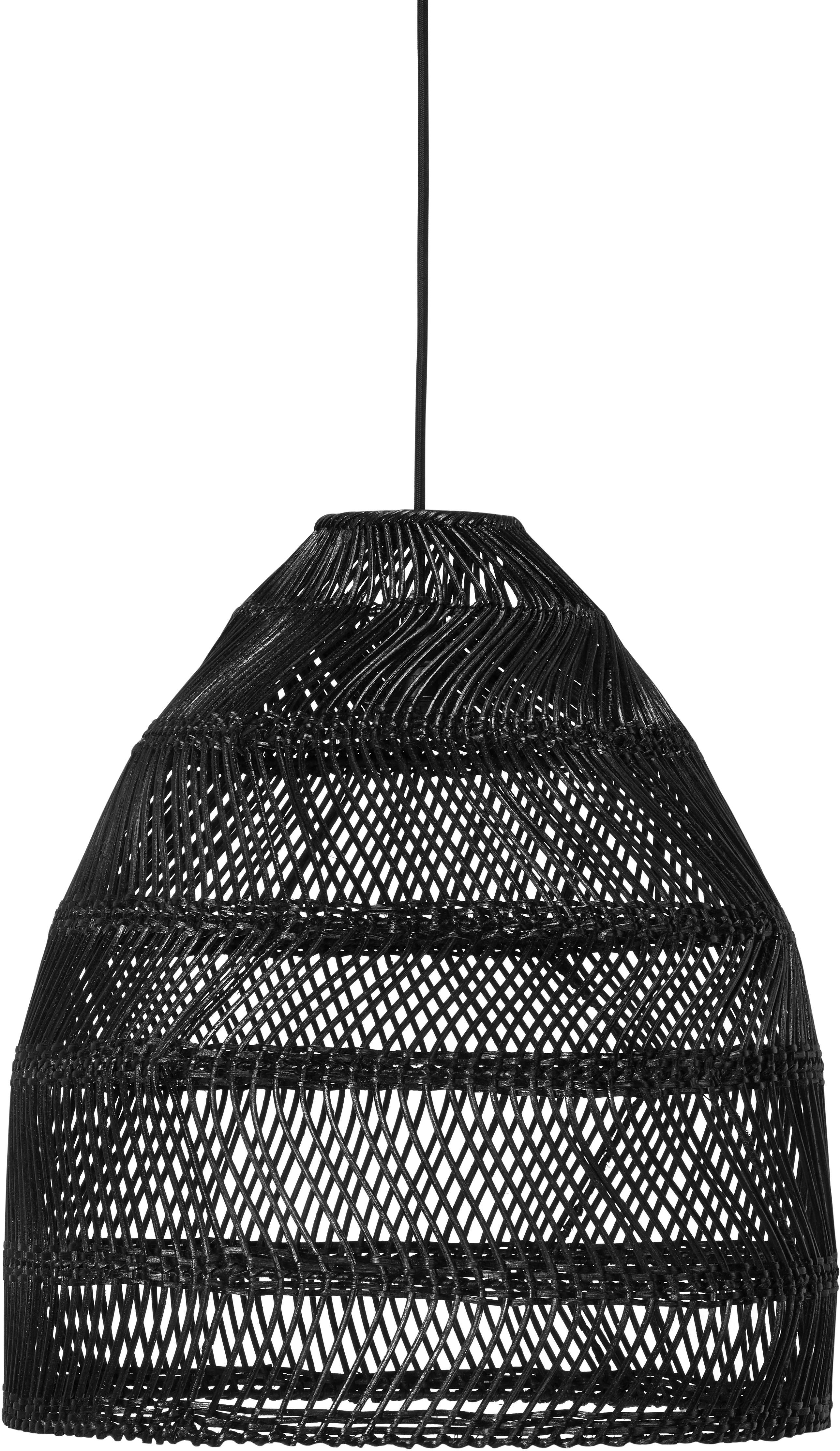 Hängeleuchte 3453-Bt02 Maja - Schwarz, Basics, Naturmaterialien (53/59,5/53cm)