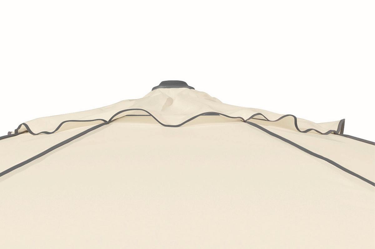 Sonnenschirm 350x275x350 Cm Naturfarben - Anthrazit/Naturfarben, Basics, Textil/Metall (350/275cm) - Schneider