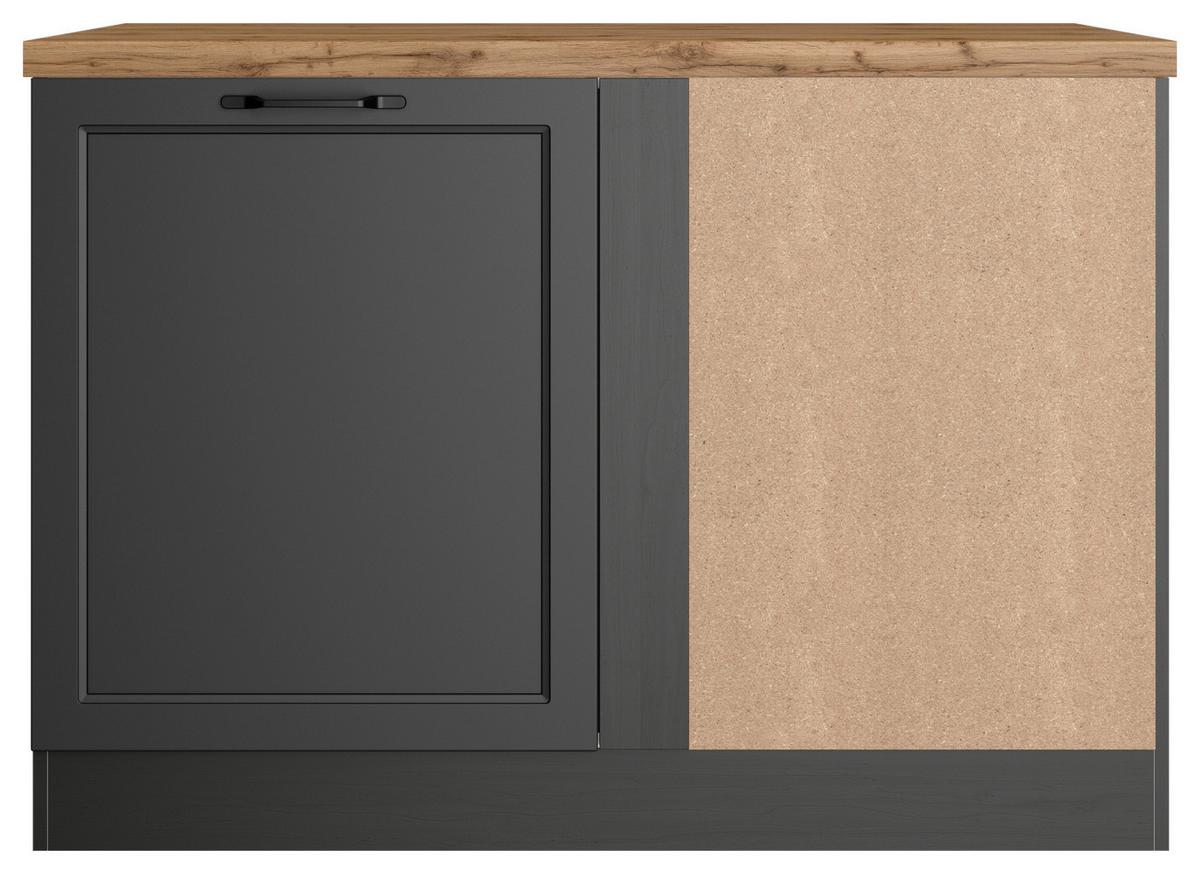 Eckunterschrank Meran B: 120 cm Grau/Eiche Dekor - Eiche Wotan/Grau, LIFESTYLE, Holzwerkstoff (120/86/60cm) - Held