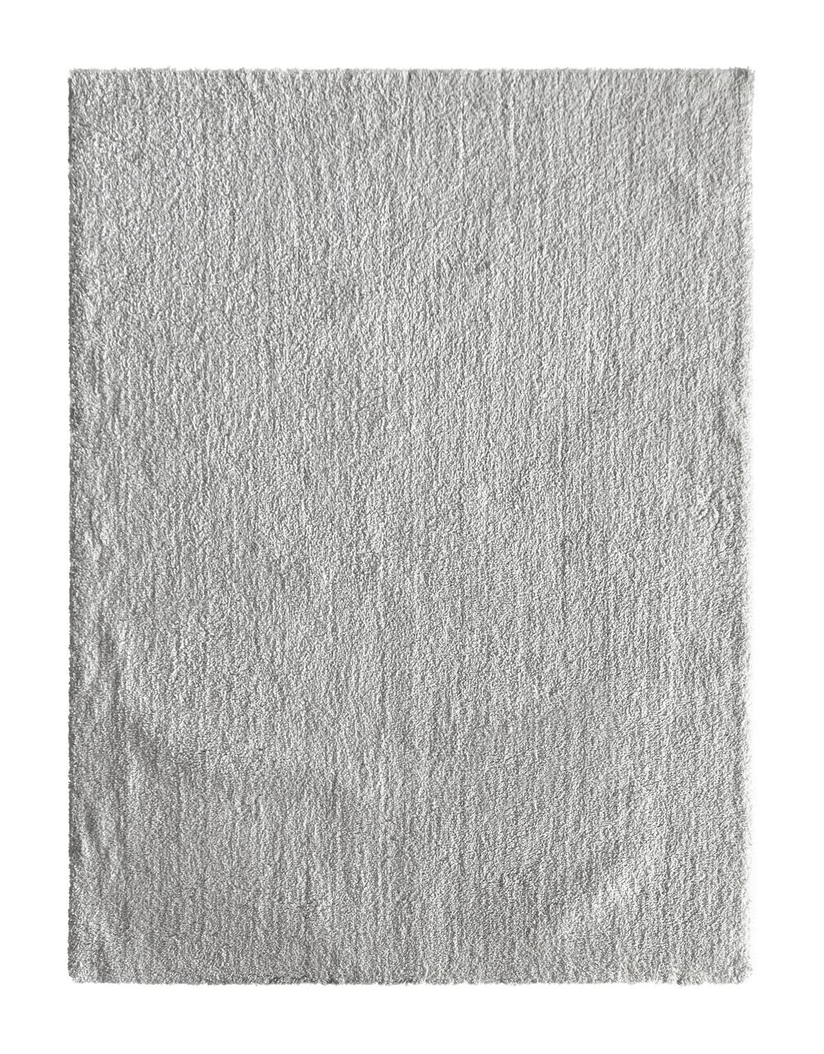 Hochflorteppich Silberfarben Kira 2 120x160 cm - Silberfarben, MODERN, Textil (120/160cm) - Luca Bessoni