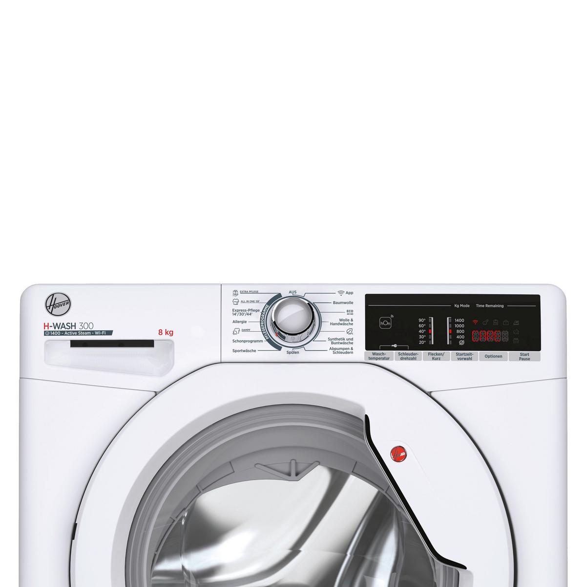 Waschmaschine H3wosq485ta4-84 8 Kg - Weiß, Basics, Glas/Kunststoff (60/85/47cm) - Hoover