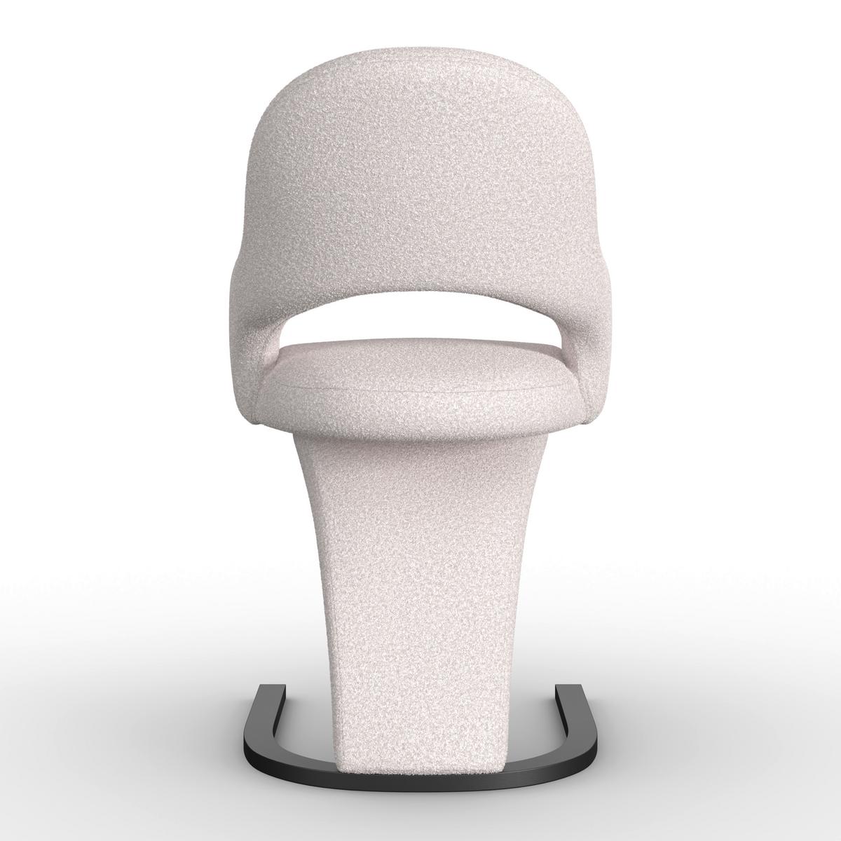 STOLIČKA S PODRÚČKAMI ARIA - čierna/krémová, Modern, kov/drevo (54/82/62cm) - Bessagi Home