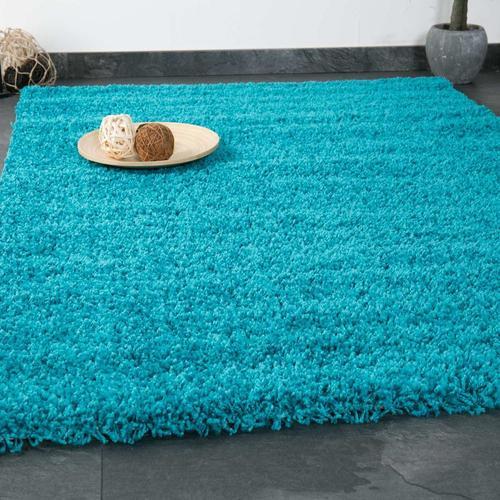 Hochflor Teppich Türkis Prime 200x280 Cm - Türkis, MODERN, Textil (200/280cm)