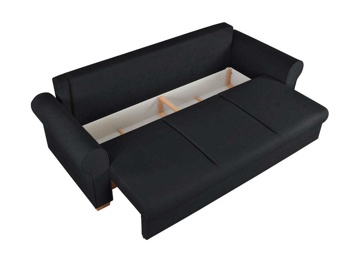 Schlafsofa Arles, Anthrazit 75 B: 240 Cm - Anthrazit/Buchefarben, Design, Textil (240/94/98cm) - MID.YOU