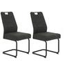 Schwingstuhl-set Kerstin S - Anthrazit/Schwarz, MODERN, Textil/Metall (49/100/61cm) - MID.YOU
