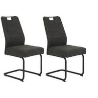 Schwingstuhl-set Kerstin S - Anthrazit/Schwarz, MODERN, Textil/Metall (49/100/61cm) - MID.YOU
