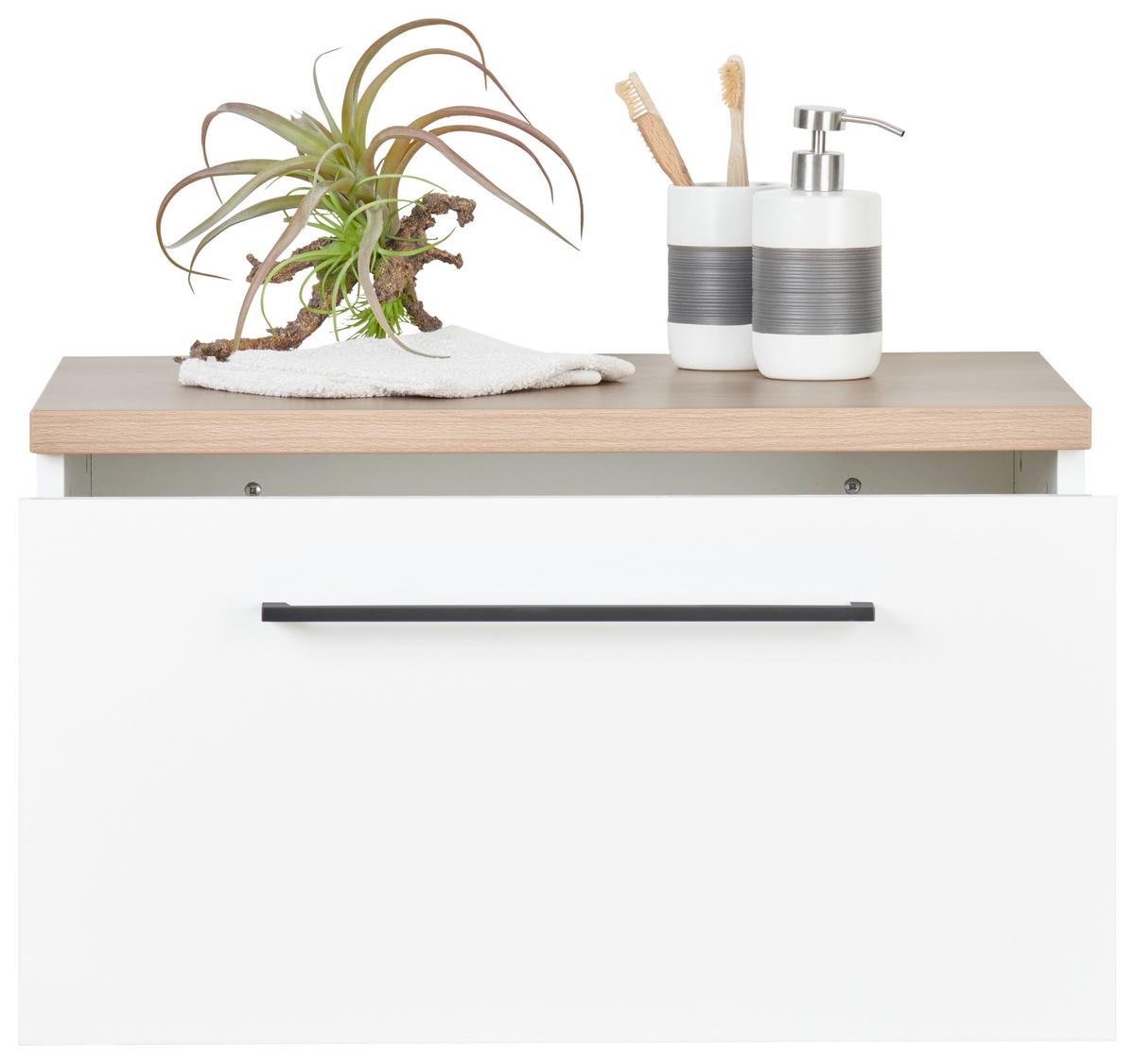 SPODNÍ SKŘÍŇKA CARLY - bílá/černá, kov/kompozitní dřevo (60/30/45cm)