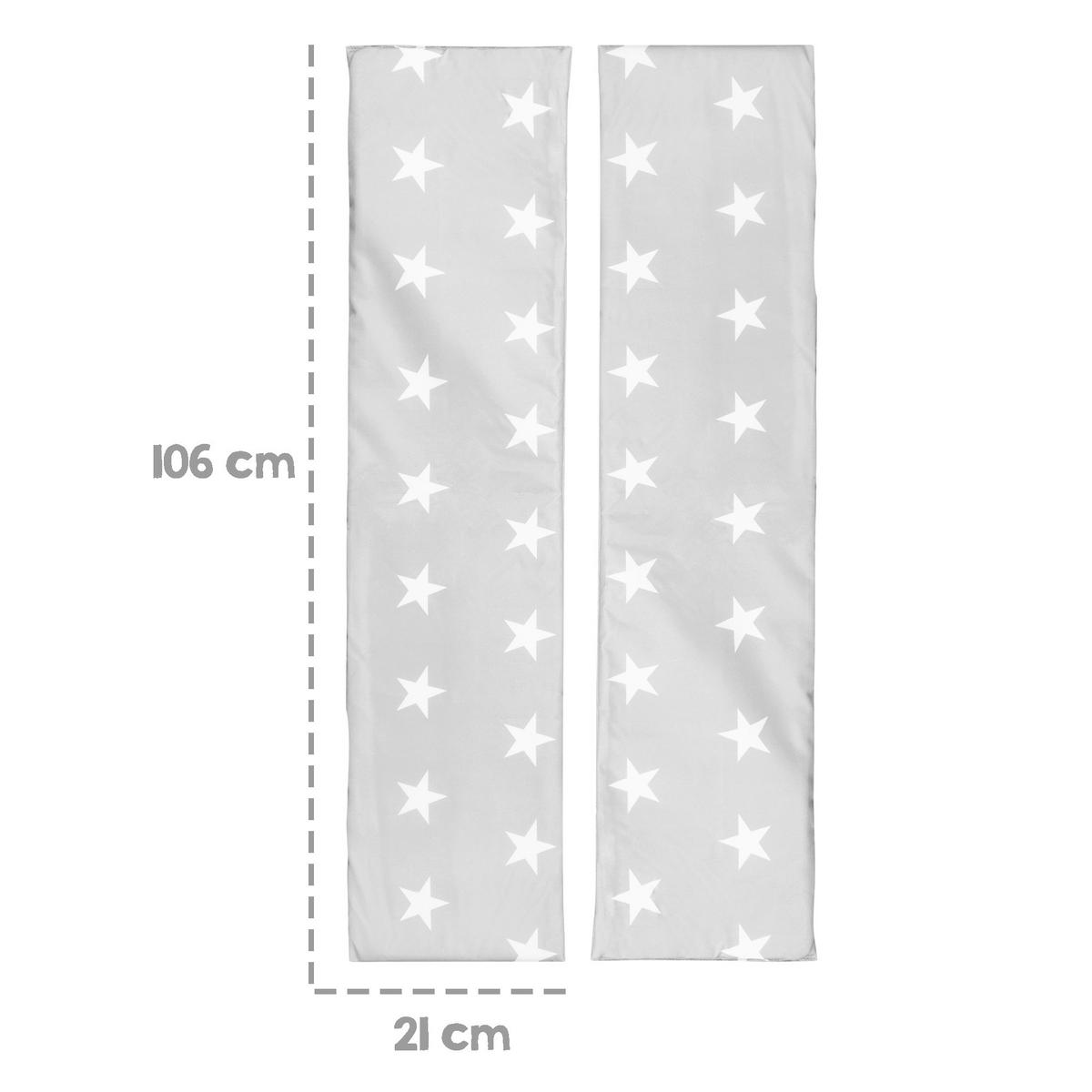 Sitzkissenset  'Little Stars' grau, 2-teilig. Gummizug - Grau, Basics, Textil (108/2,5/20cm)