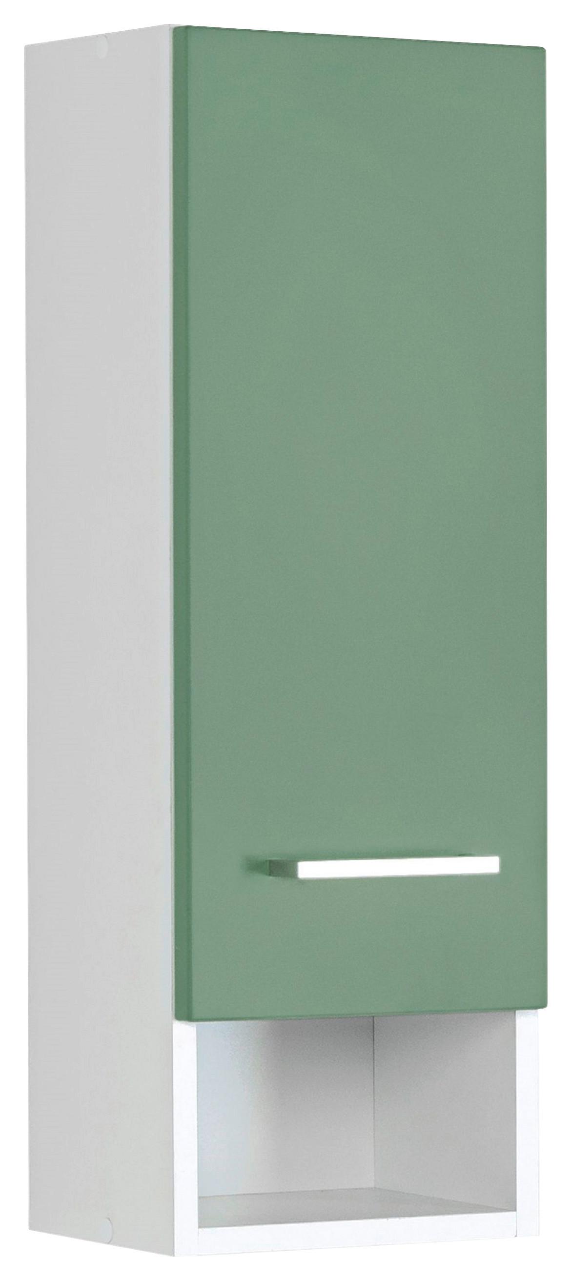 Hängeschrank Riga Weiß/Grün B: 25 cm - Weiß/Grün, MODERN, Holzwerkstoff (25/71/20cm) - Held