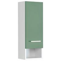 Hängeschrank Riga Weiß/Grün B: 25 cm - Weiß/Grün, MODERN, Holzwerkstoff (25/71/20cm) - Held
