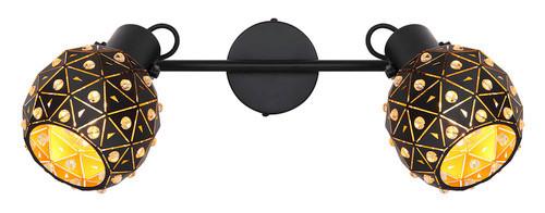 Strahler Jodie 2-Flammig verstellbar L: 35 cm - Klar/Goldfarben, Basics, Glas/Metall (35/12/26cm) - Globo