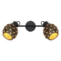 Strahler Jodie 2-Flammig verstellbar L: 35 cm - Klar/Goldfarben, Basics, Glas/Metall (35/12/26cm) - Globo