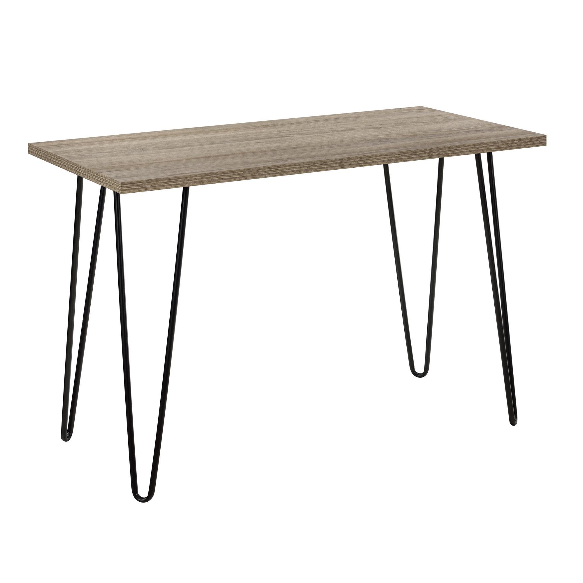 Schreibtisch Owen Eichefarben B: 68 cm - Eichefarben/Schwarz, Design, Karton/Keramik (101/68/49cm) - MID.YOU