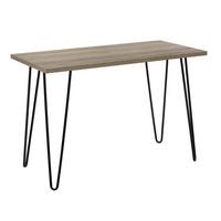 Schreibtisch Owen Eichefarben B: 68 cm - Eichefarben/Schwarz, Design, Karton/Keramik (101/68/49cm) - MID.YOU