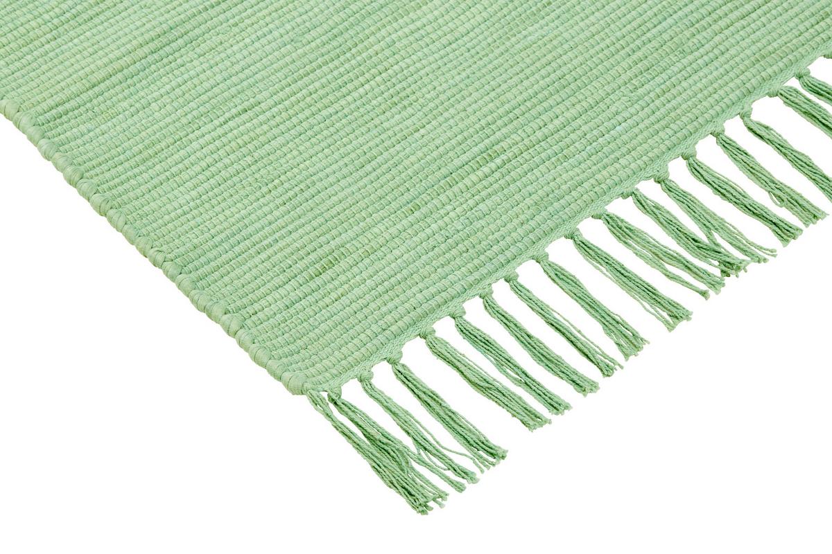 Handwebteppich Annika - Mintgrün, MODERN, Textil (70/120cm) - James Wood