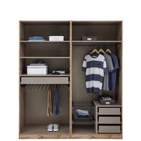 otevřená skříň UNIT š. 182 cm dekor bílá - bílá/barvy chromu, Moderní, kompozitní dřevo/plast (182,2/210/56,5cm) - Ondega