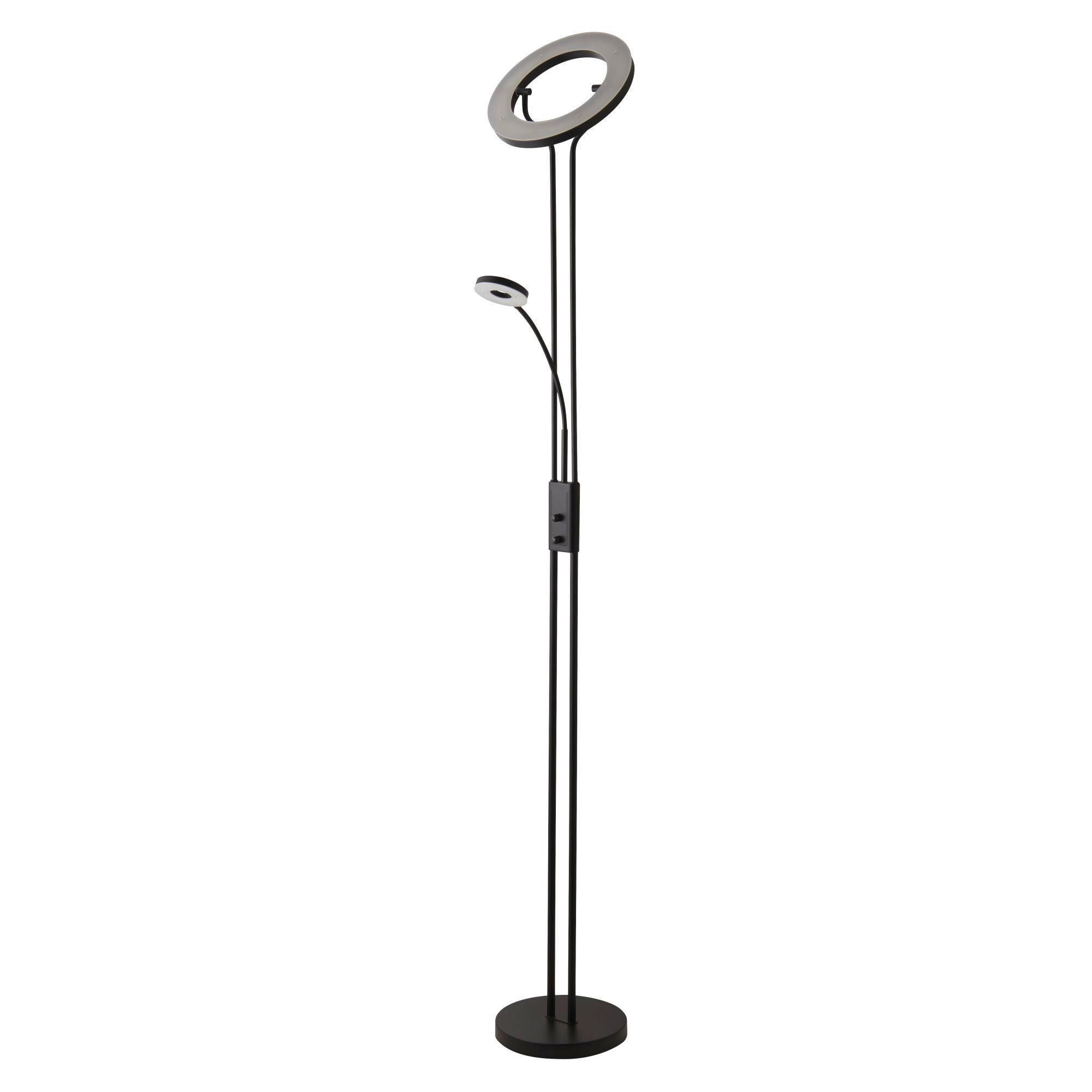 LED-Stehleuchte Eu55601bk - Schwarz, Design, Kunststoff/Metall (28/180cm)