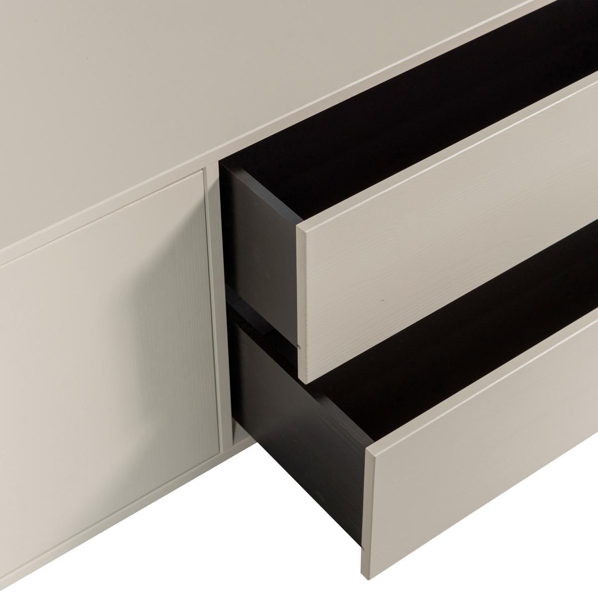 LOWBOARD Settle Down Grau B: 200cm - Grau, Design, Holz (200/45/44cm) - Livetastic