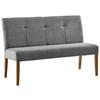 Sitzbank Damla Dunkelgrau/eichefarben B:140cm - Eichefarben/Dunkelgrau, KONVENTIONELL, Holz/Textil (140/91,5/63cm) - Cantus