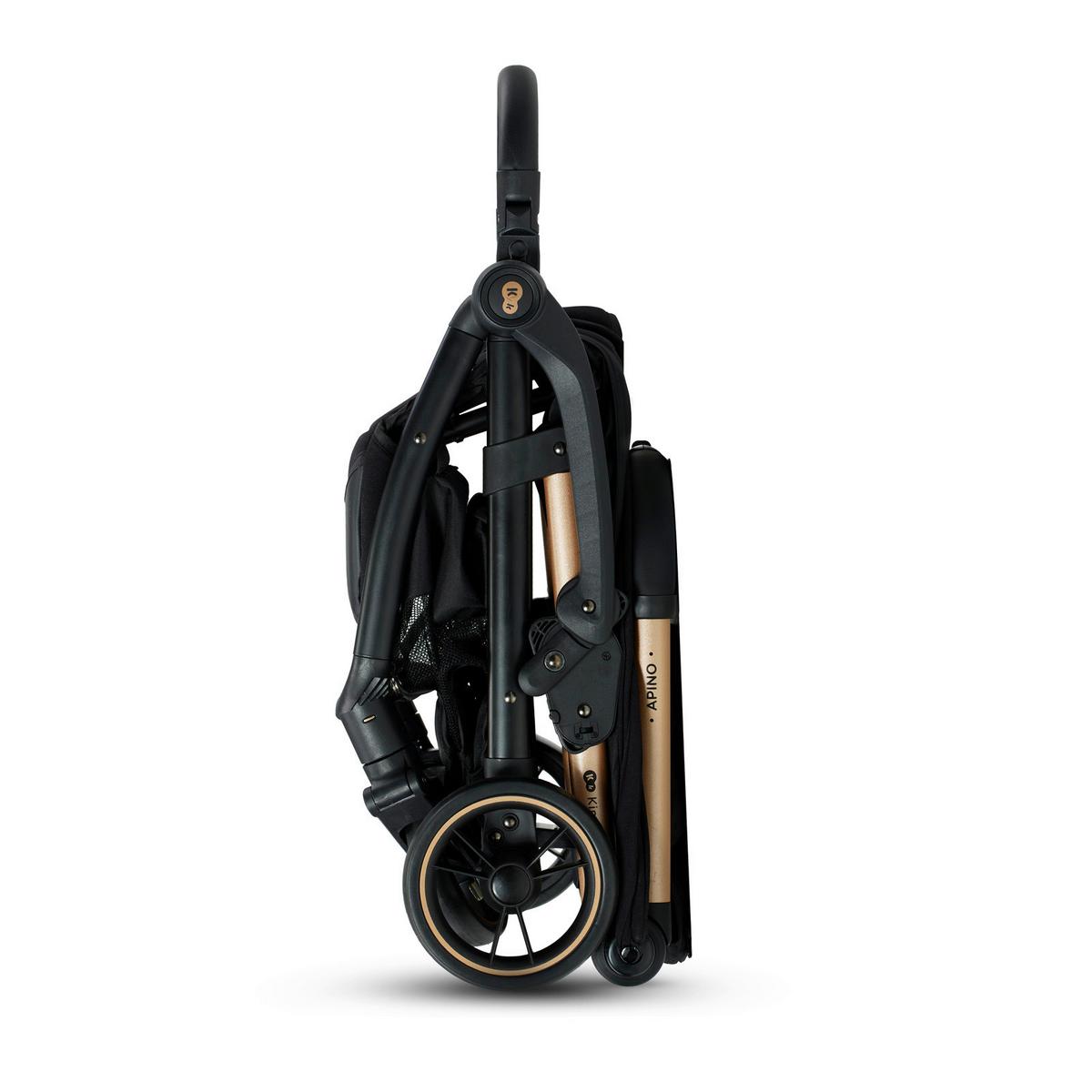 Buggy Apino Schwarz, B/H/T: 47x99x93cm - Goldfarben/Schwarz, Basics (47/99/93cm) - Kinderkraft